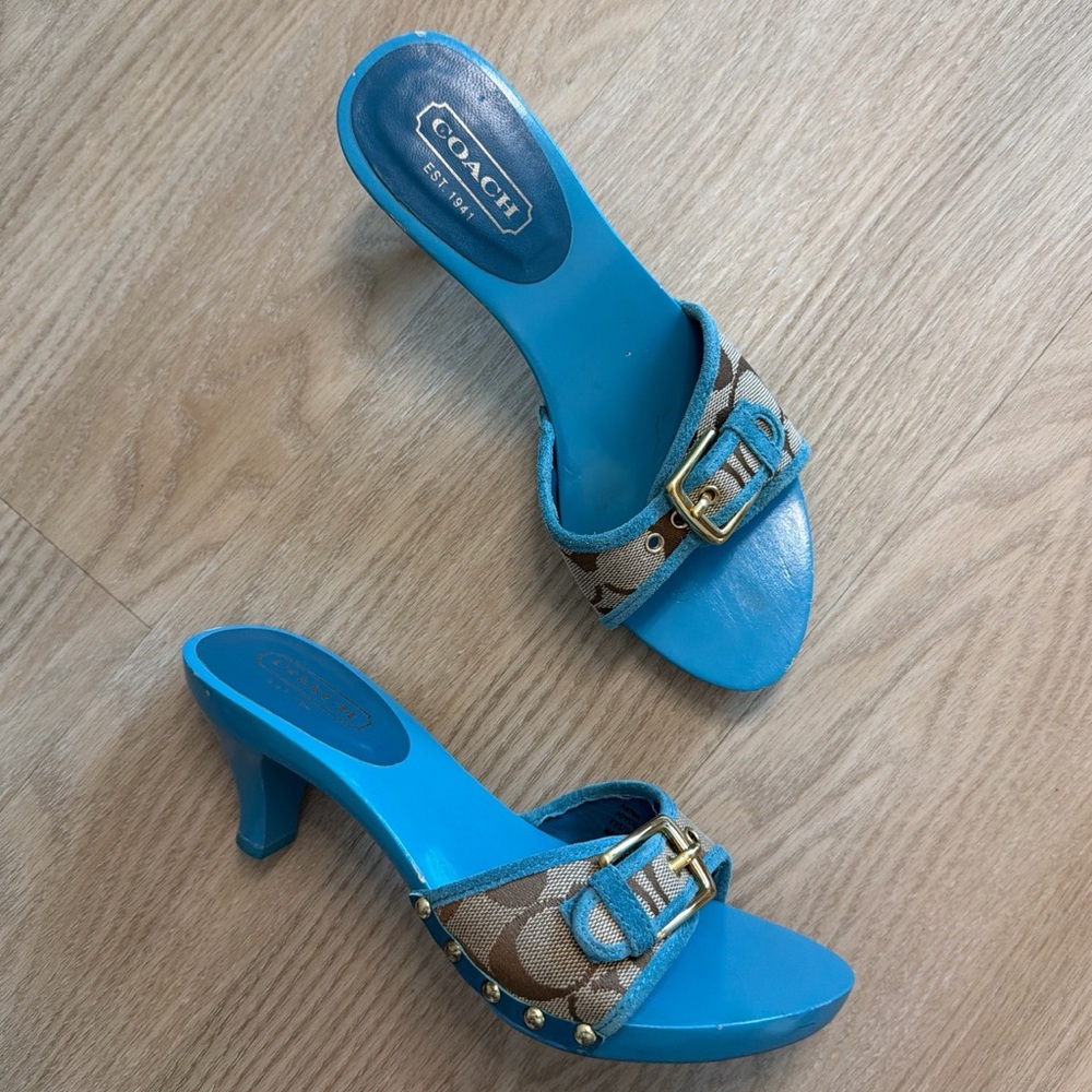RARE COACH BLUE ‘JOYCE’ HEELS